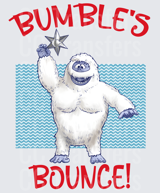 Bumble's Bounce Abominable Snowman Holding Star DTF