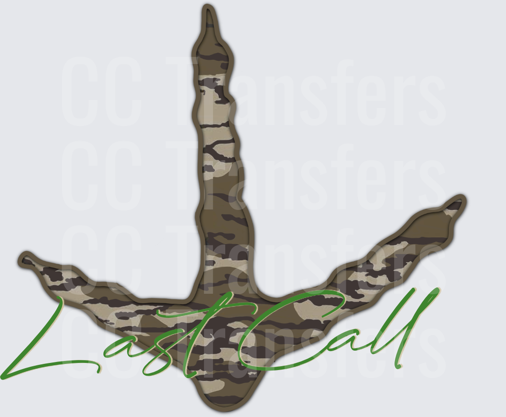 Camo Turkey Track Last Call Script (DTF)