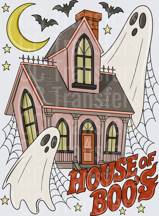 House of Boo's Halloween Haunted Mansion with Ghosts (DTF)