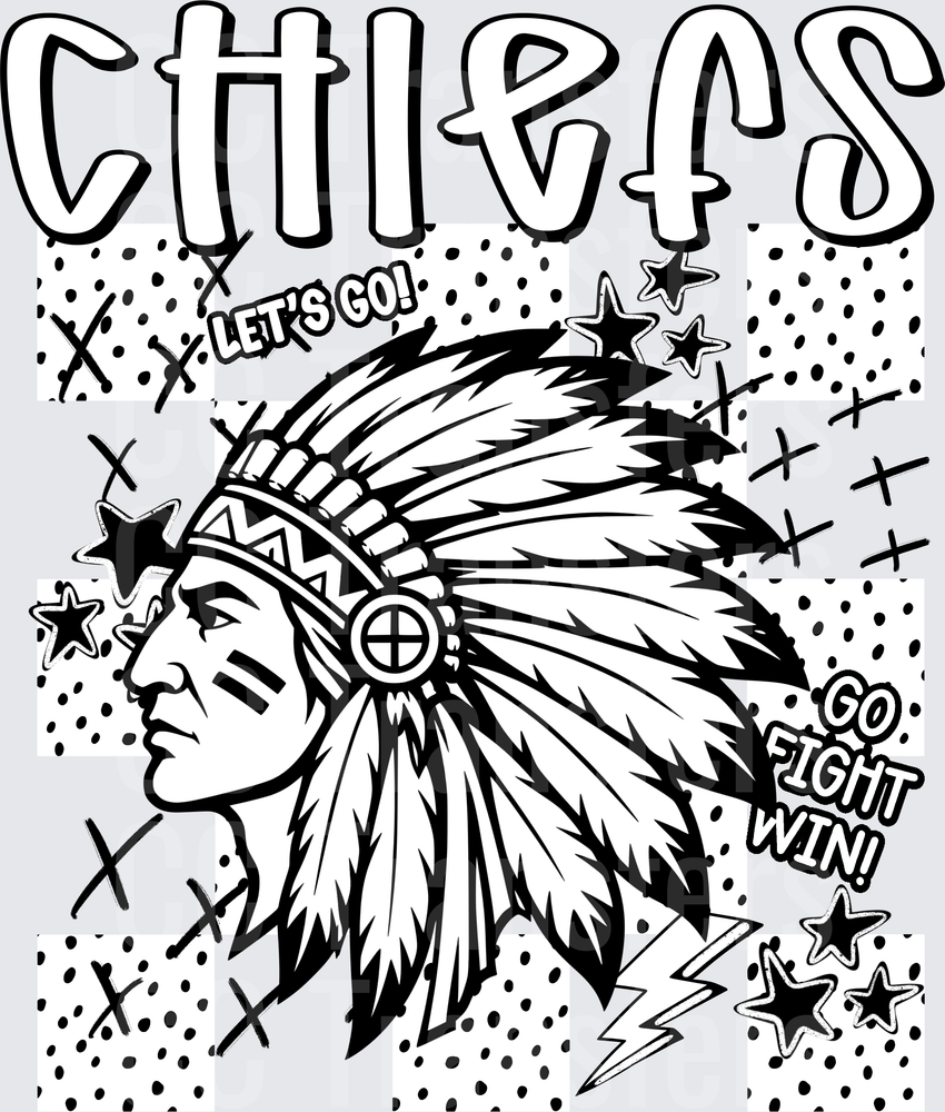 Chiefs Dotties And Doodles (DTF)
