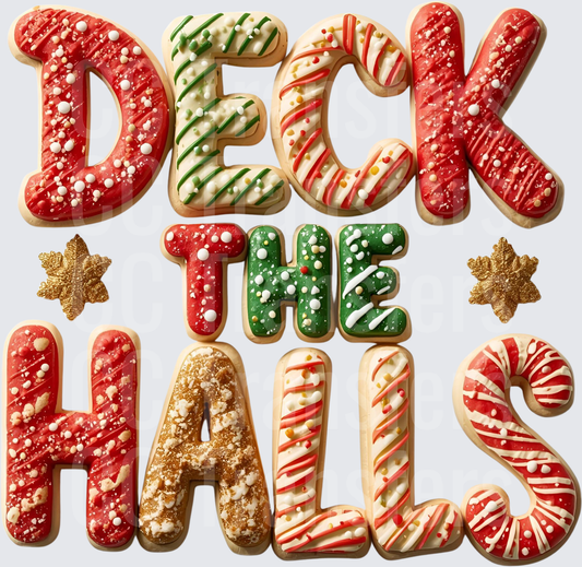 DECK THE HALLS FAUX COOKIE TRANSFER