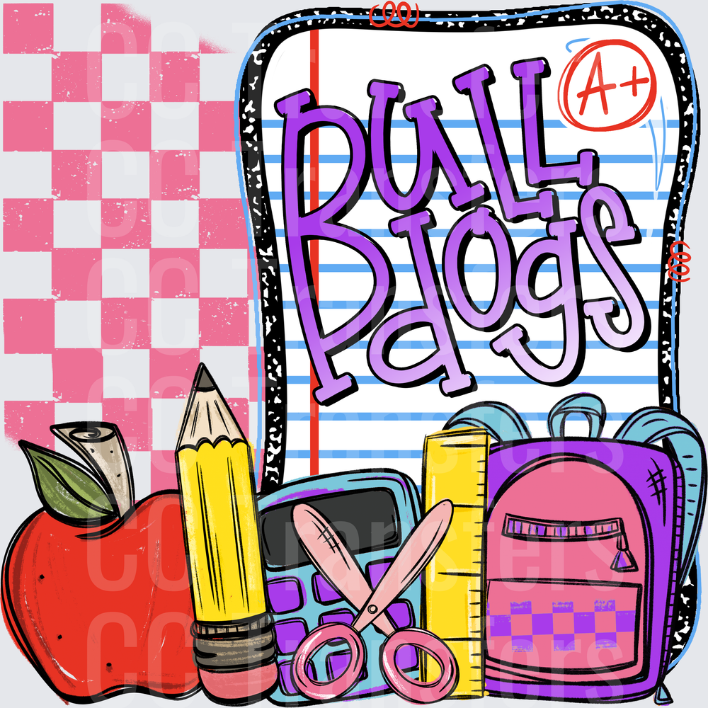 Bulldogs School Supply Back To School Notebook (DTF)