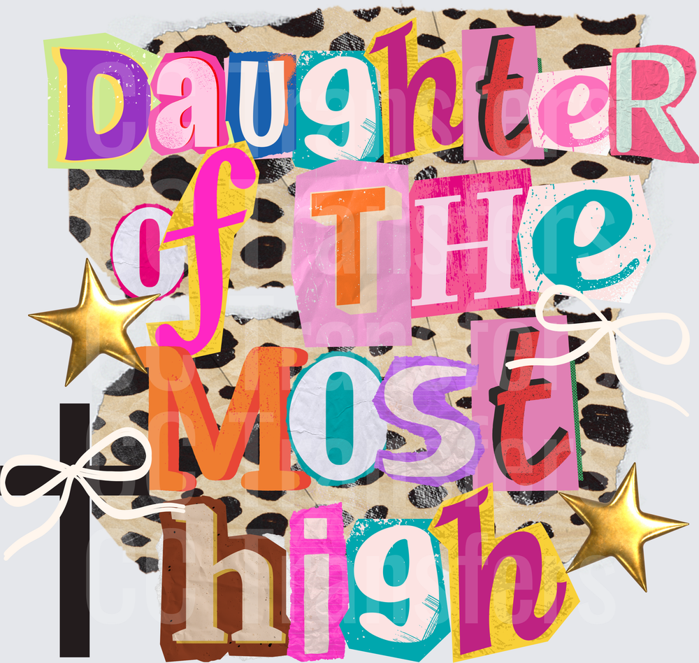 Daughter of the Most High Leopard Print Collage (DTF)