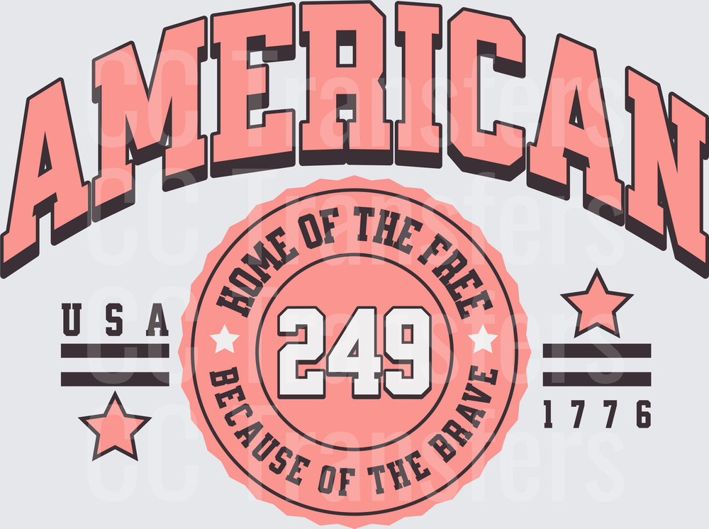 American Home of the Free Because of the Brave 1776 (DTF)