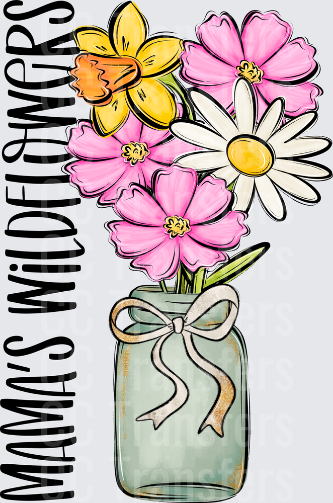 Mama's Wildflowers Mason Jar Bouquet (DTF)