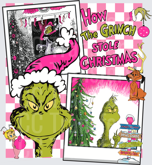 GM Stole Christmas Pink Collage (DTF)