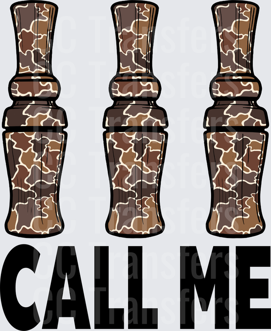 Three Camo Duck Calls Call Me Hunting (DTF)