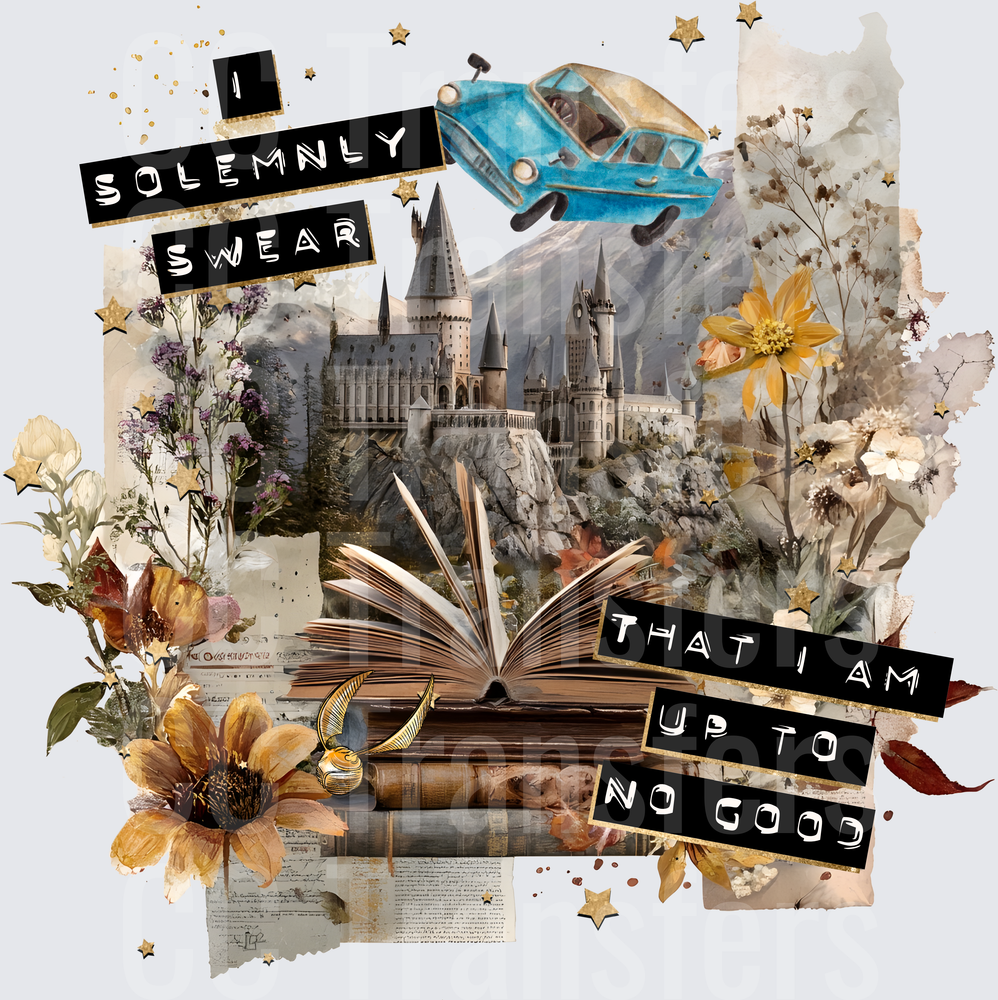 I Solemnly Swear Up To No Good Wizard Castle Collage (DTF)
