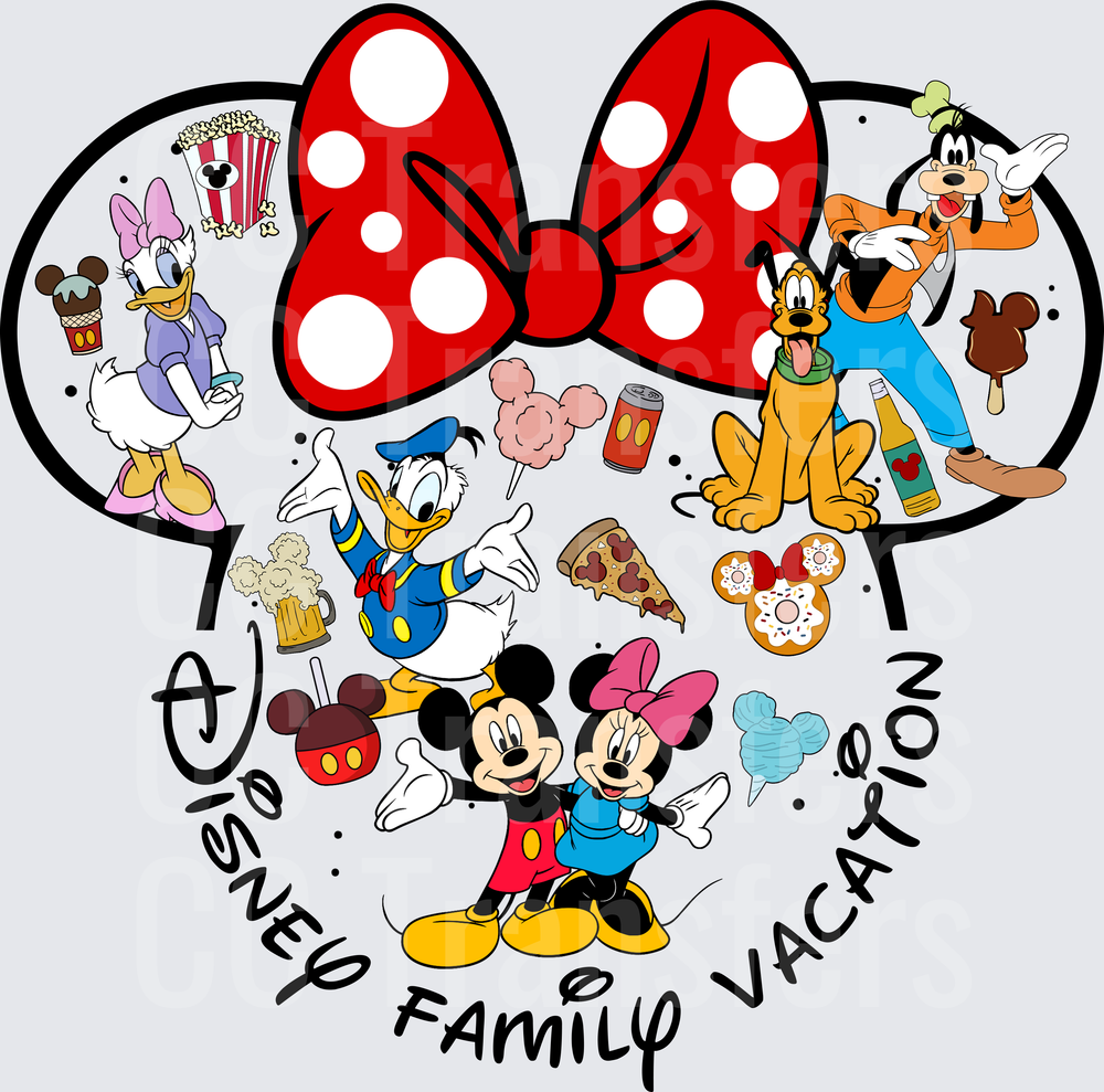 Family Vacation Characters Park Snacks (DTF)