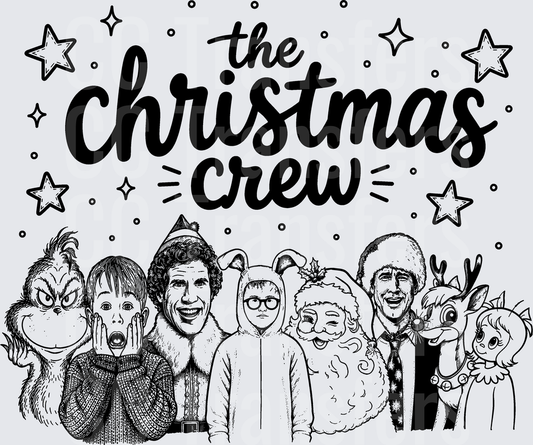 The Christmas Crew Holiday Movie Characters (DTF)