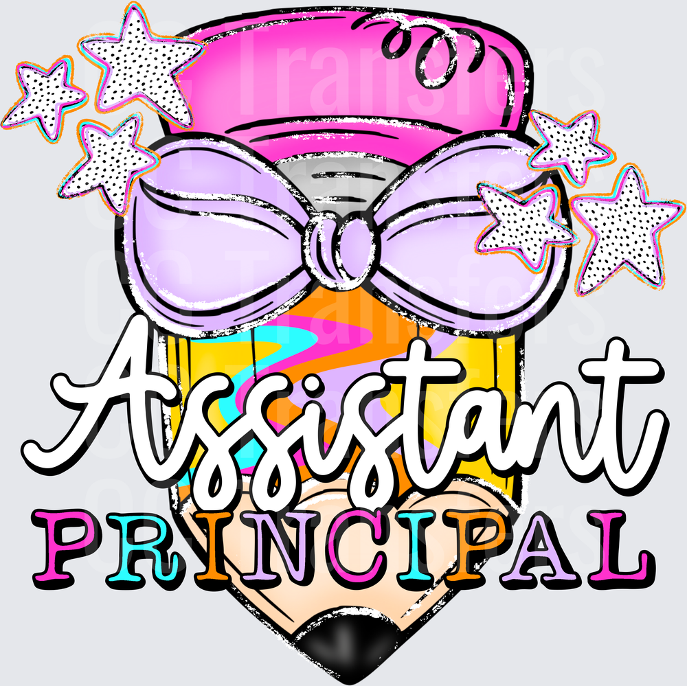 Glam Pencil with Bow Assistant Principal (DTF)
