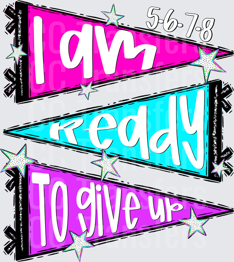 I Am Ready To Give Up 5-6-7-8 Pennant Flags (DTF)