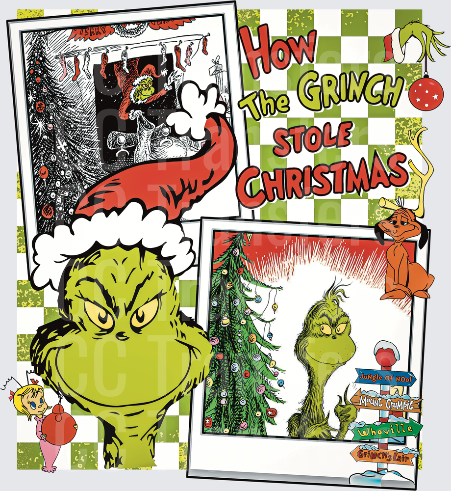 Gm Stole Christmas Collage Design (DTF)