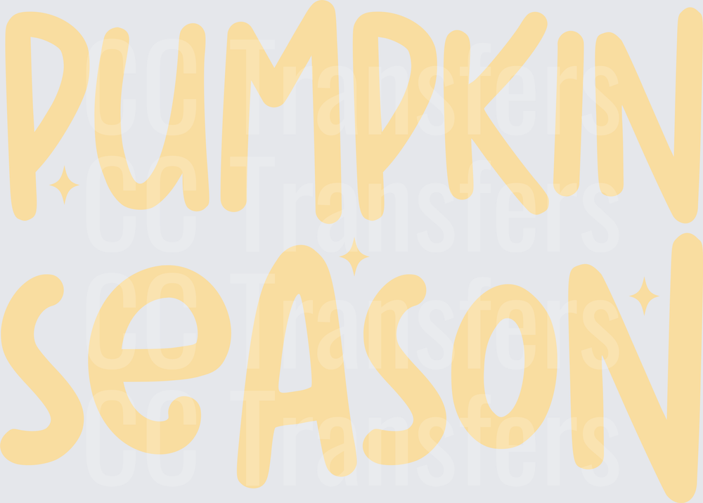 Pumpkin Season Bold Bubble Letter Fall Typography (DTF)