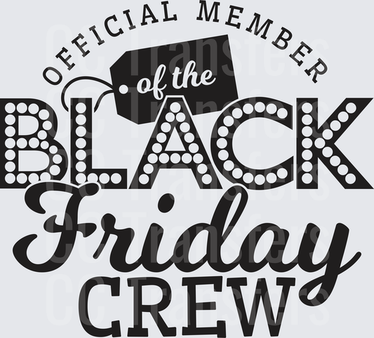 Official Member of the Black Friday Crew Shopping Tag (DTF)