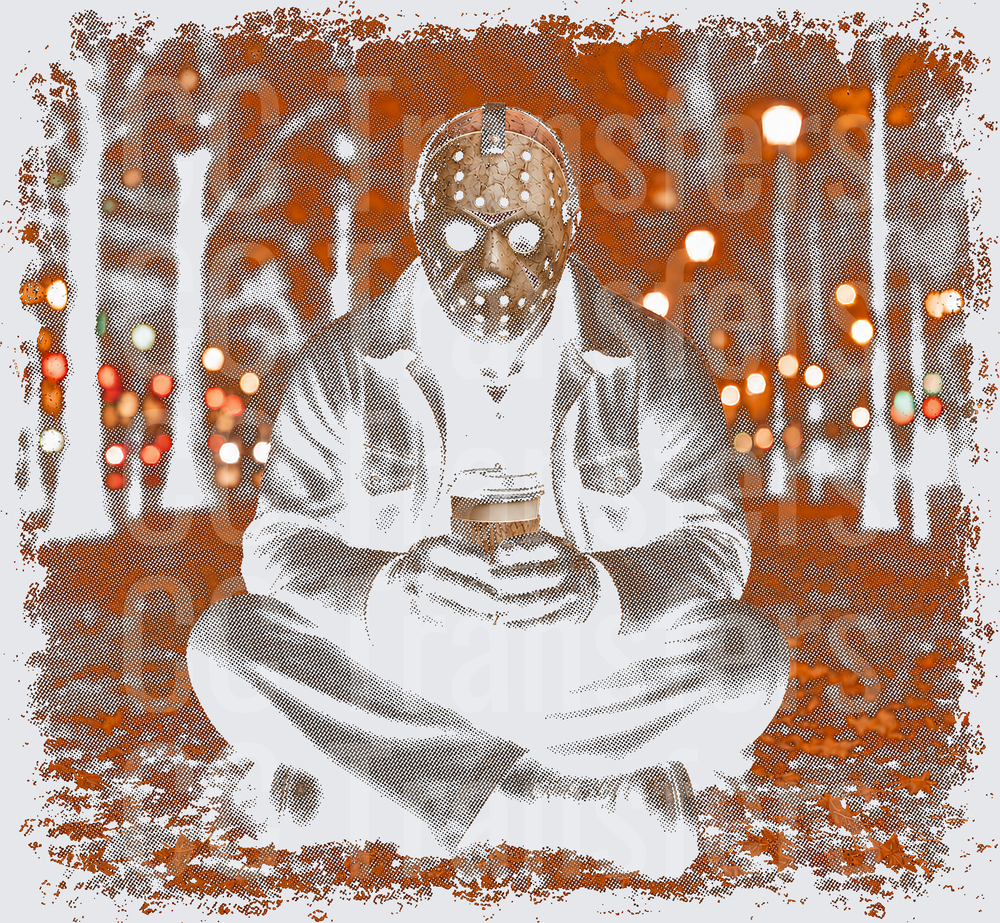 Hockey Mask Killer Meditating in Autumn Forest (DTF)