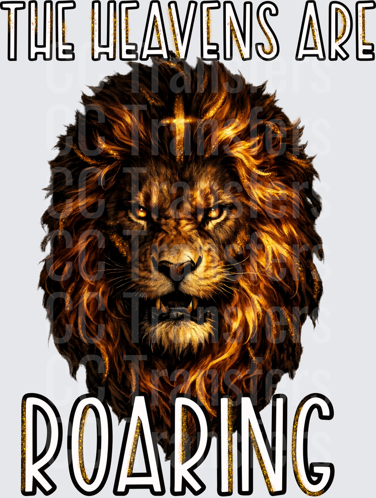 The Heavens Are Roaring Fierce Lion Cross Faith (DTF)