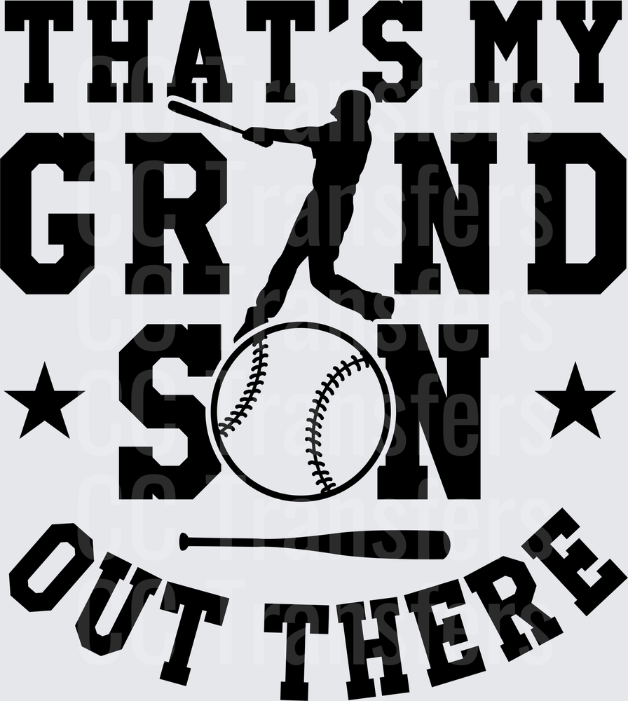 That's My Grandson Out There Baseball Batter Stars (DTF)