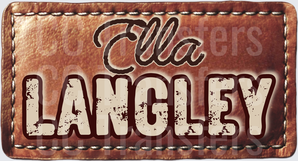 Ella Langley Leather Patch Name Design (DTF)