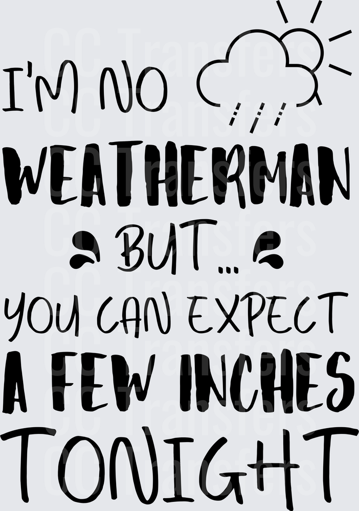 I'm No Weatherman But A Few Inches Tonight Funny (DTF)