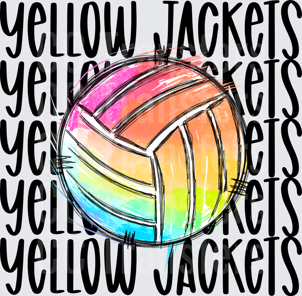 YELLOW JACKETS VOLLEYBALL (DTF)
