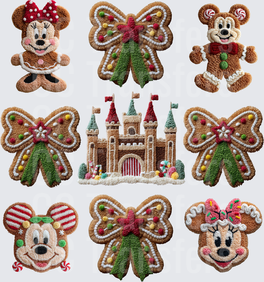 Gingerbread Holiday Christmas Bundle Set (DTF)