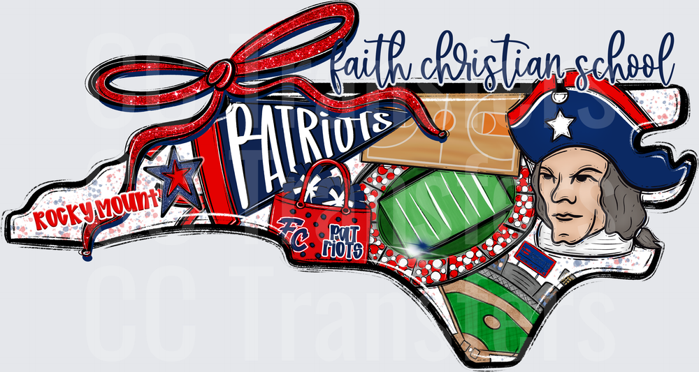 North Carolina Patriots Rocky Mount Sports Collage (DTF)
