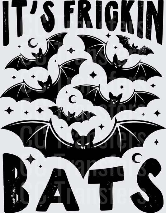 It's Frickin Bats Halloween Gothic Flying Bats (DTF)