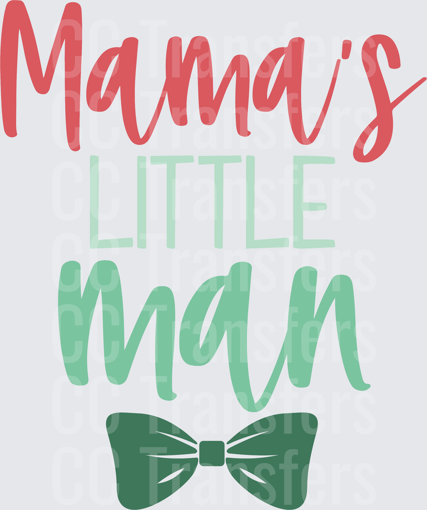 Mama's Little Man Bow Tie Typography (DTF)
