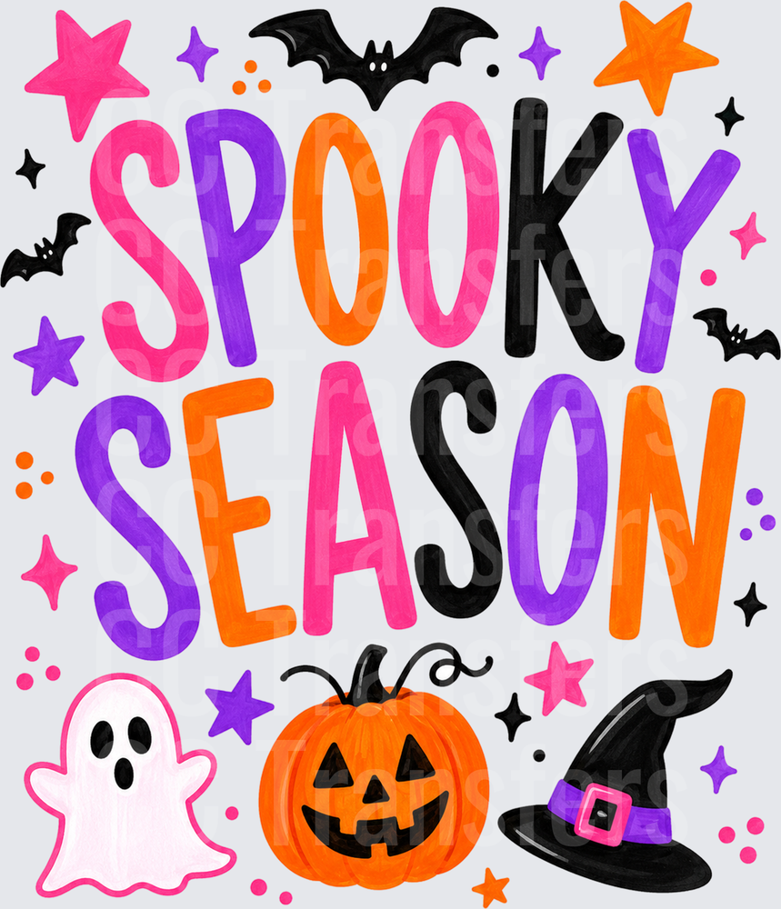 Spooky Season Halloween Ghost Pumpkin Witch Hat (DTF)