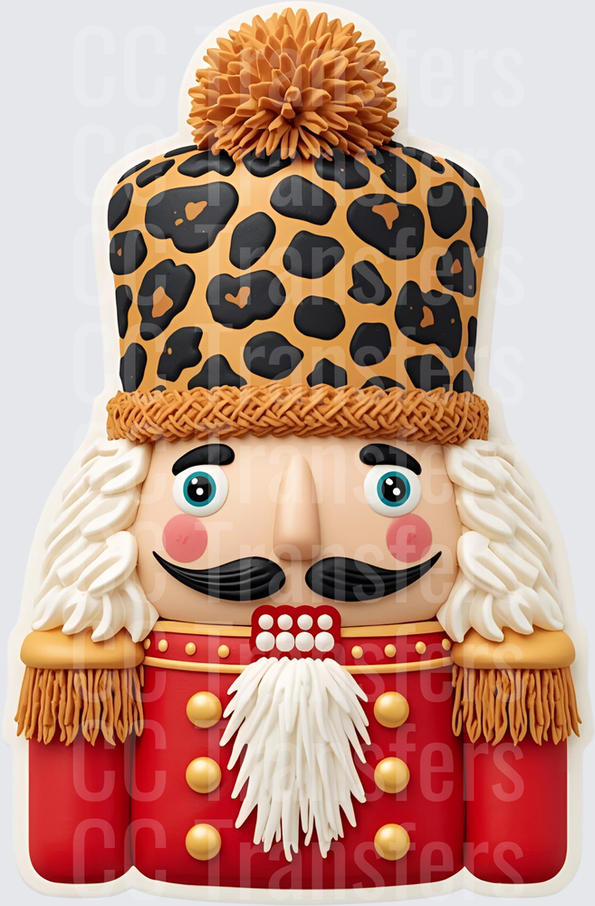 Leopard Print Hat Nutcracker Soldier Christmas (DTF)