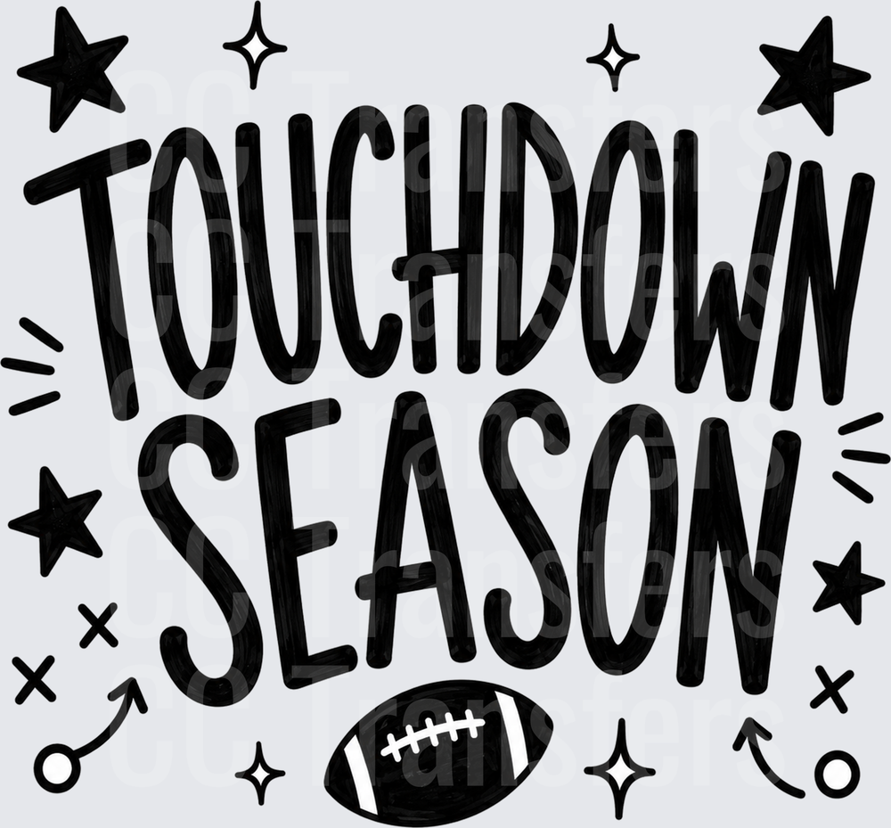 Touchdown Season Football Hand Lettered Graphic (DTF)