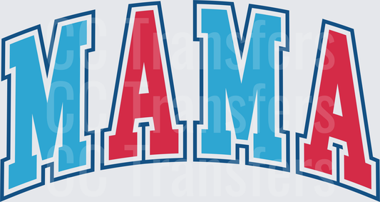 Mama Varsity Arched Collegiate Bold Letters (DTF)