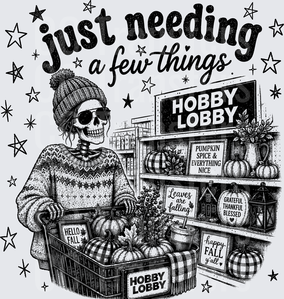 Just Needing A Few Things Skeleton Fall Shopping (DTF)