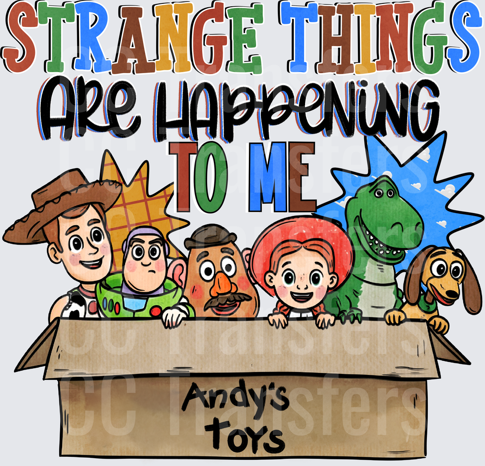 Strange Things Are Happening Toy Gang in Andy's Box (DTF)