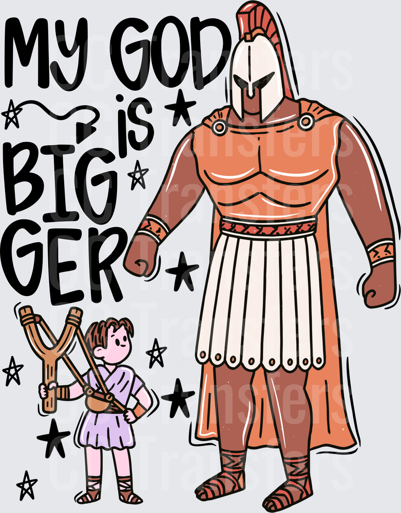 My God Is Bigger David and Goliath Slingshot Faith (DTF)