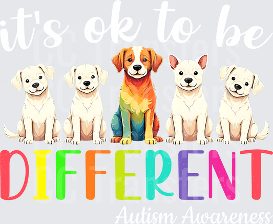 Rainbow Puppy Stands Out Among White Dogs Different (DTF)