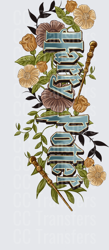 Floral Magic Wand Botanical Typography Design (DTF)