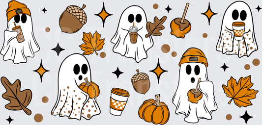 Cute Fall Halloween Ghost Bundle Autumn Vibes (DTF)