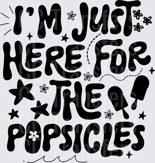 I'm Just Here For The Popsicles Retro Summer (DTF)