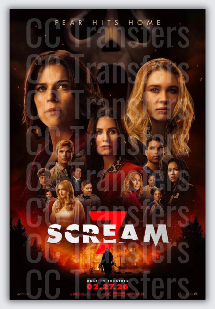 Fear Hits Home Horror Movie Cast Ghostface Poster Art (DTF)