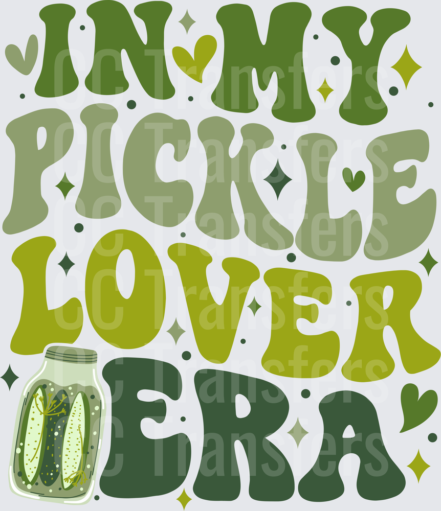 In My Pickle Lover Era Retro Groovy Green Typography