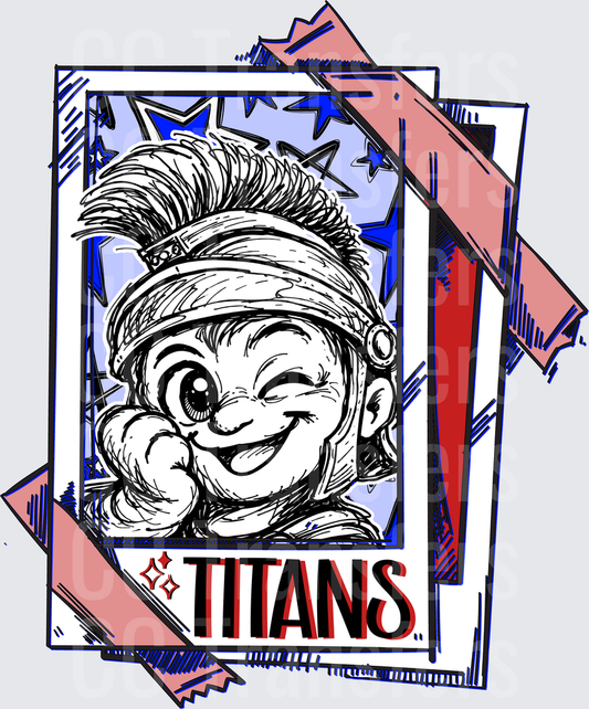 Smiling Roman Warrior Mascot Titans Comic Art (DTF)