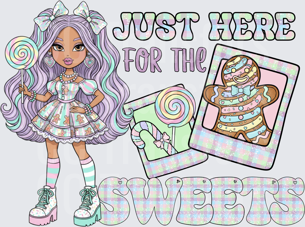 Just Here For The Sweets Candy Doll Girl (DTF)