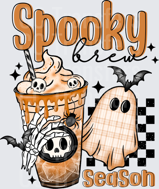 Spooky Brew Season Halloween Ghost Coffee Cup (DTF)