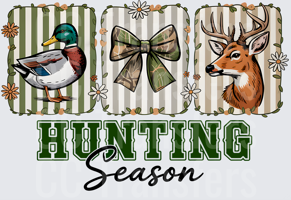 Hunting Season Mallard Duck Camo Bow Buck Deer (DTF)