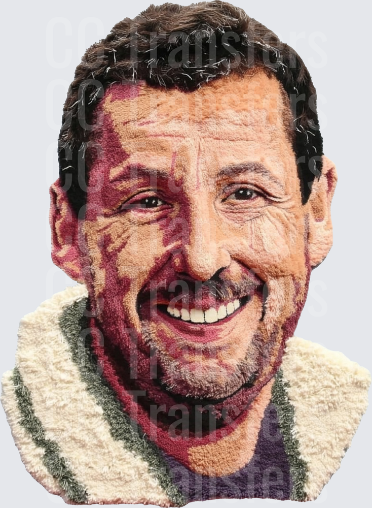 Smiling Man Tufted Rug Style Portrait (DTF)