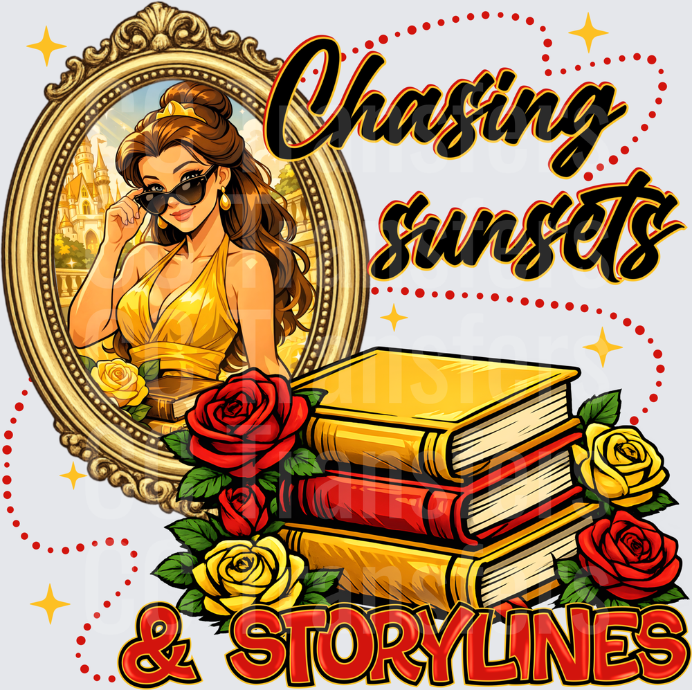 Chasing Sunsets & Storylines Princess Books Roses (DTF)