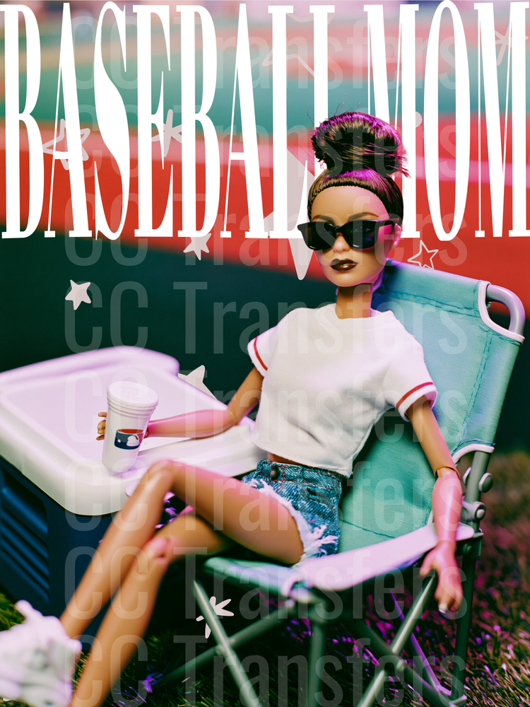 Baseball Mom Fashion Doll Sunglasses Lawn Chair (DTF)