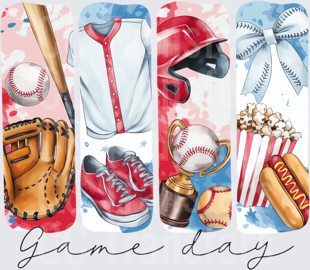 Game Day Baseball Coquette PNG